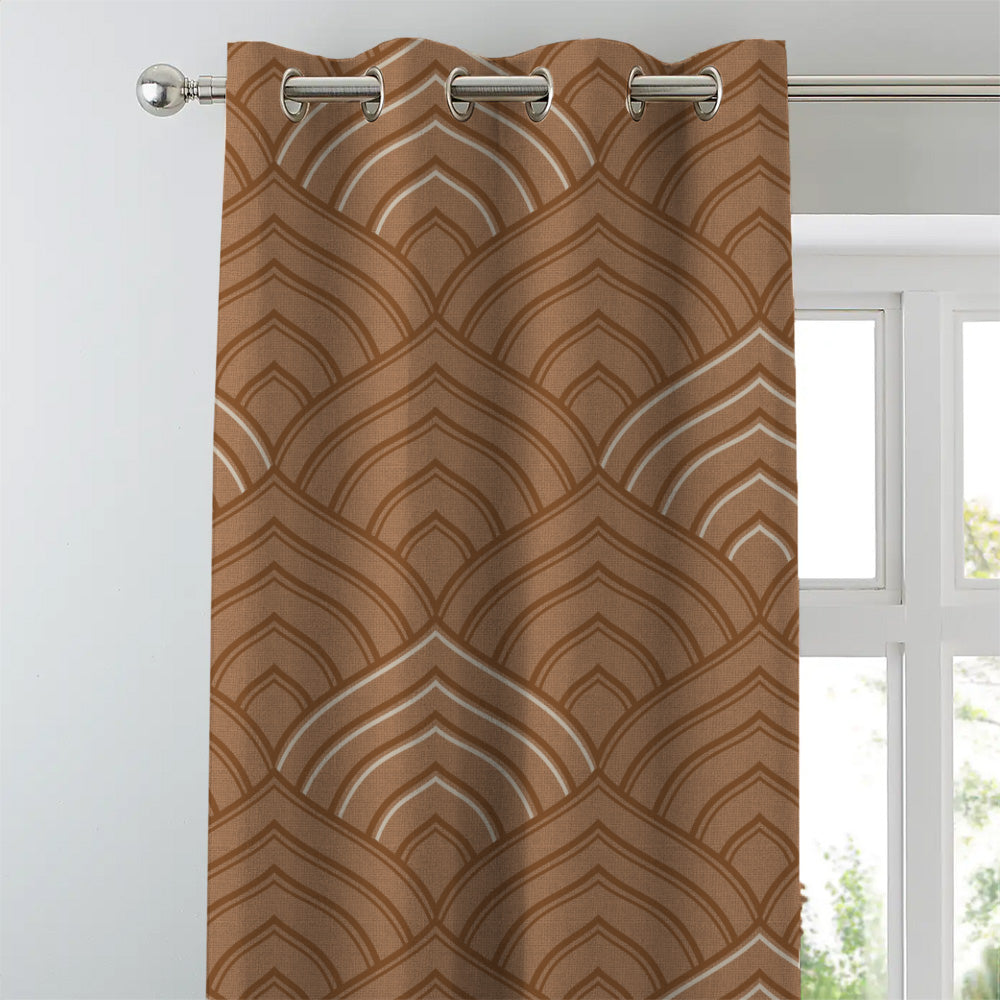 Elegent Indie Print Matt Finish Room Darkening Curtain Set of 2 MTDS453D