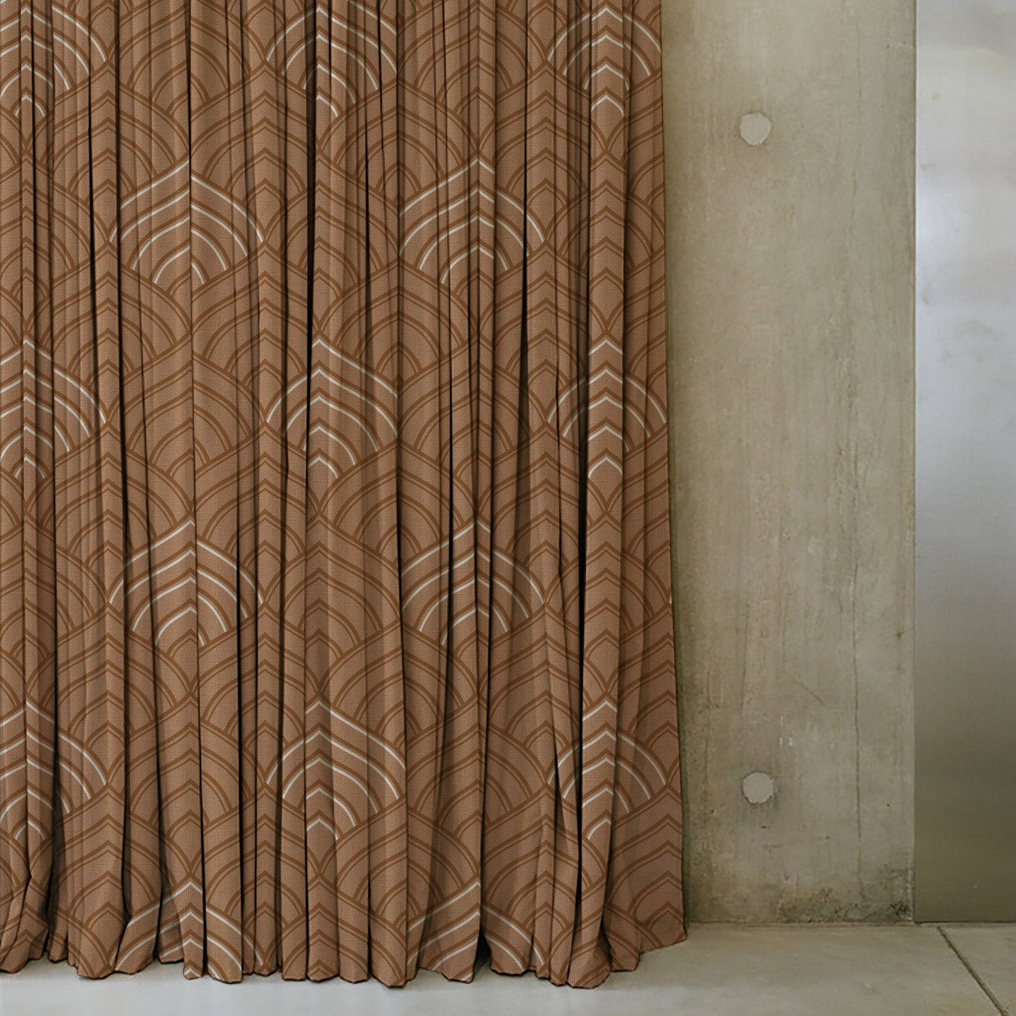 Elegent Indie Print Matt Finish Room Darkening Curtain Set of 2 MTDS453D