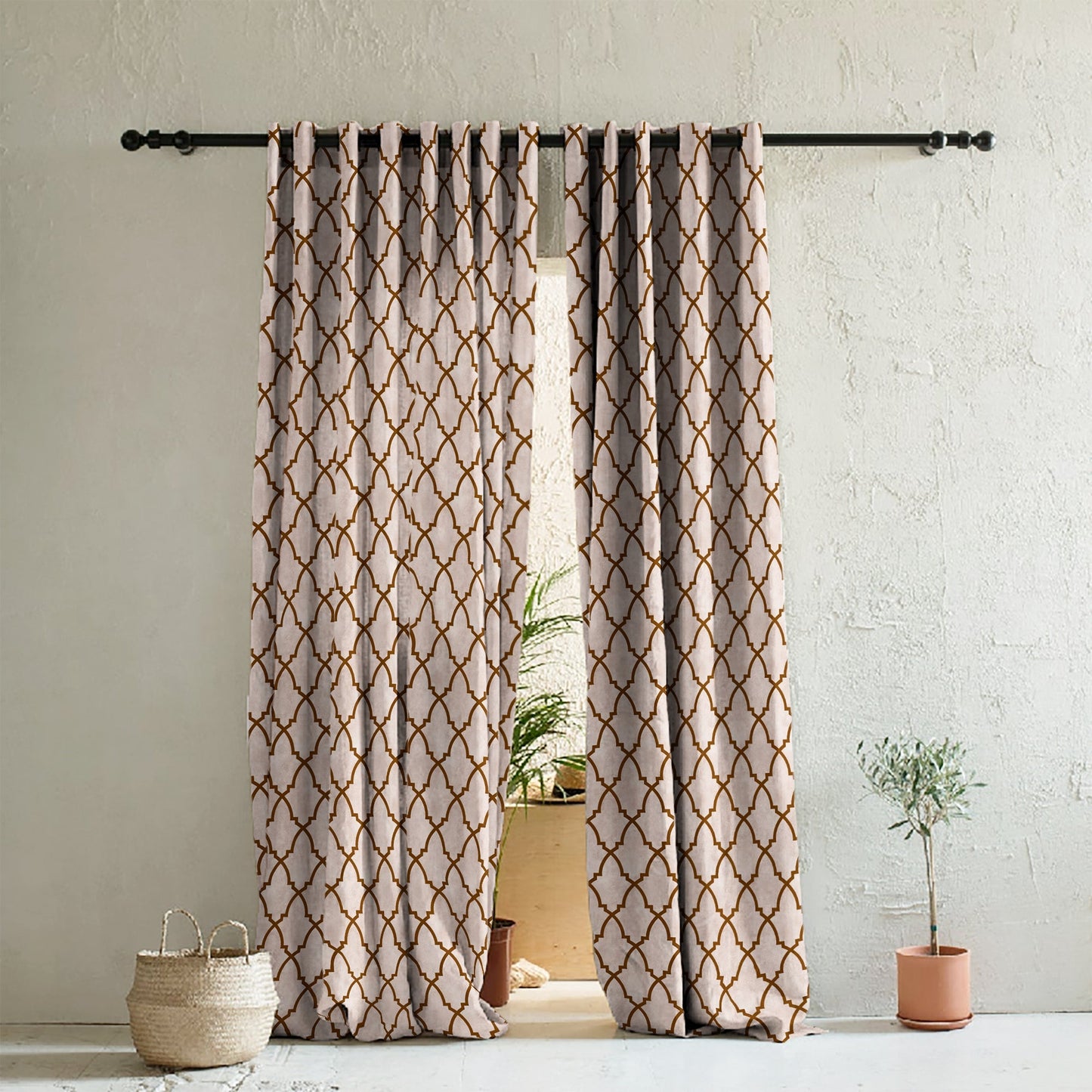 Ethenic Room Darkening Curtain Set of 2 - DS456 D