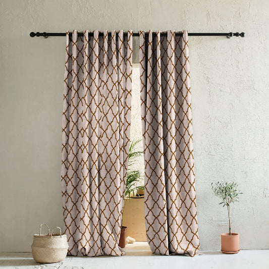 Ethenic Room Darkening Curtain Set of 2 - DS456 D