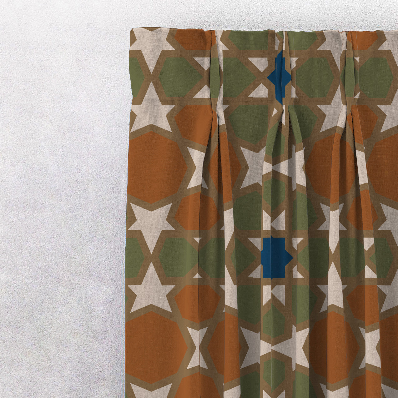 Desert Dream Indie Burnt Brown Heavy Satin Room Darkening Curtains Set Of 2 - (DS458B)