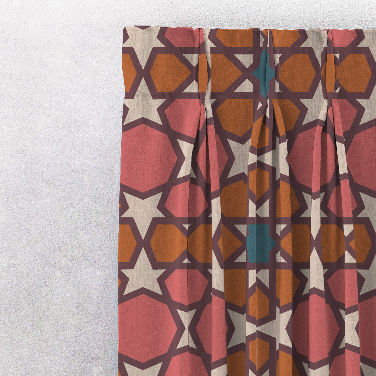 Desert Dream Indie Crepe Pink Heavy Satin Room Darkening Curtains Set Of 2 - (DS458C)