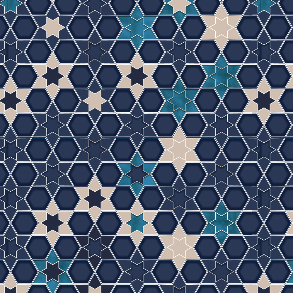 Elegent Indie Print Matt Finish Room Darkening Curtain Set of 2 MTDS459A