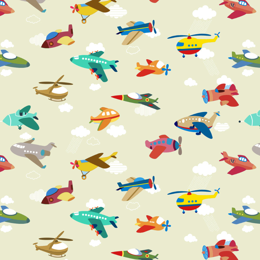 Fly High Kids Champagne Beige Heavy Satin Room Darkening Curtains Set Of 2 - (DS461B)