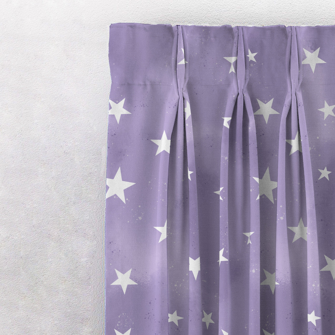 Starry Dreams Kids Deep Purple Heavy Satin Room Darkening Curtains Set Of 2 - (DS463A)