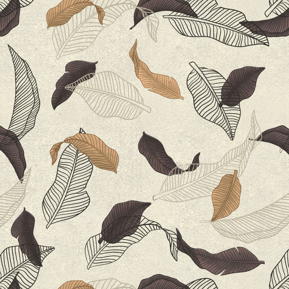 Leafy Drift Floral Charcoal Grey Heavy Satin Room Darkening Curtains Set Of 2 - (DS467B)