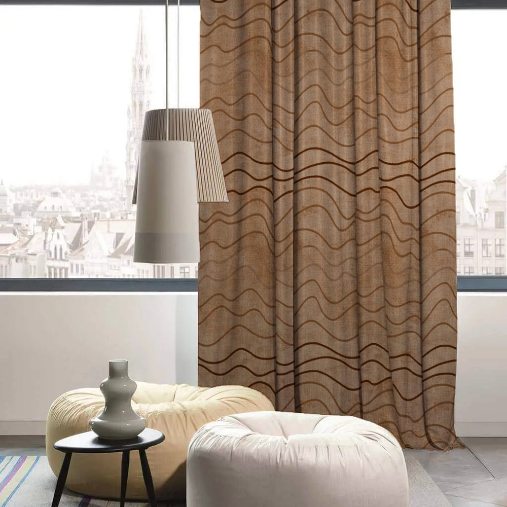 Geometric Room Darkening Curtain Set of 2 - DS469 D