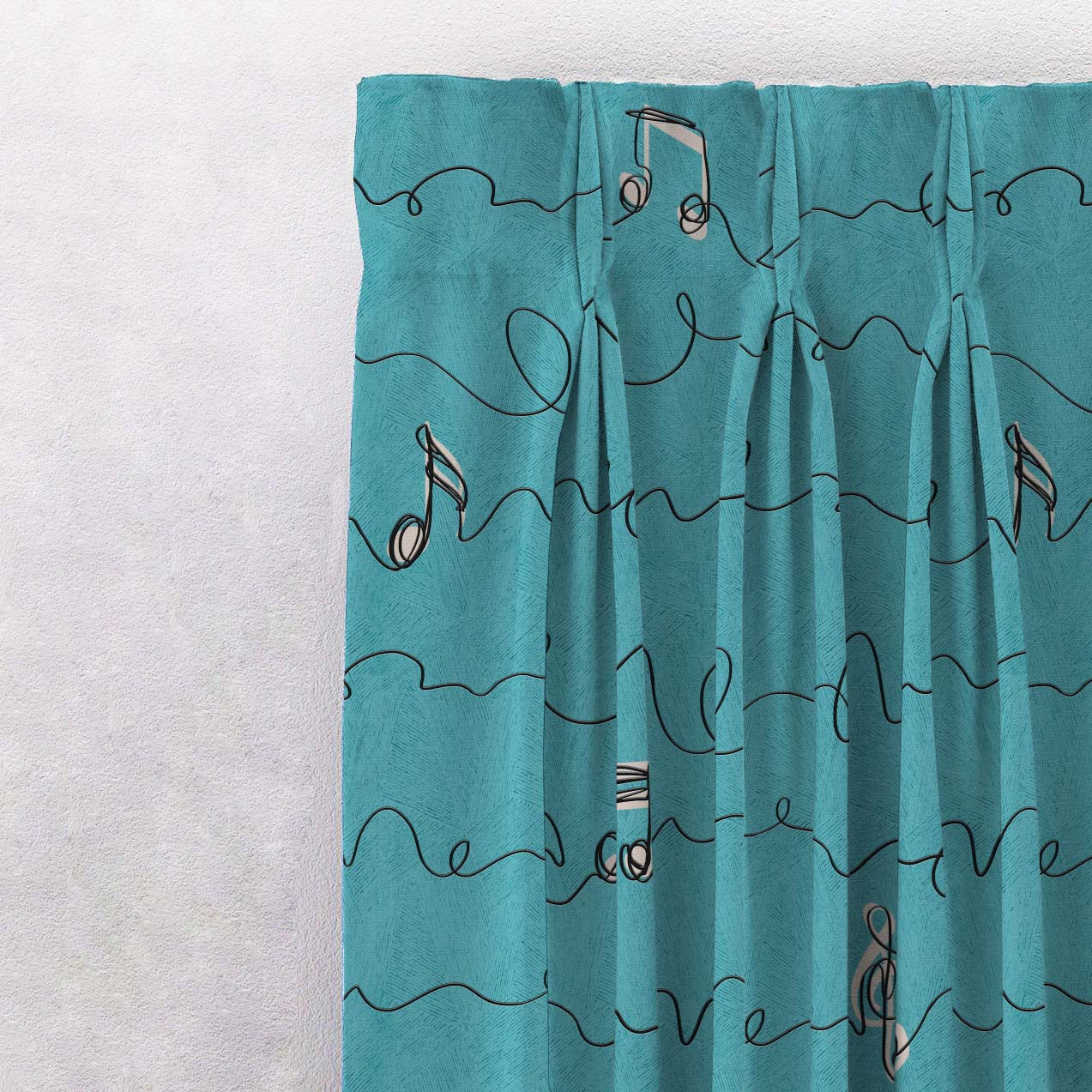 Elegant Abstract Print Matt Finish  Room Darkening Curtain Set of 2 -  MTDS472A