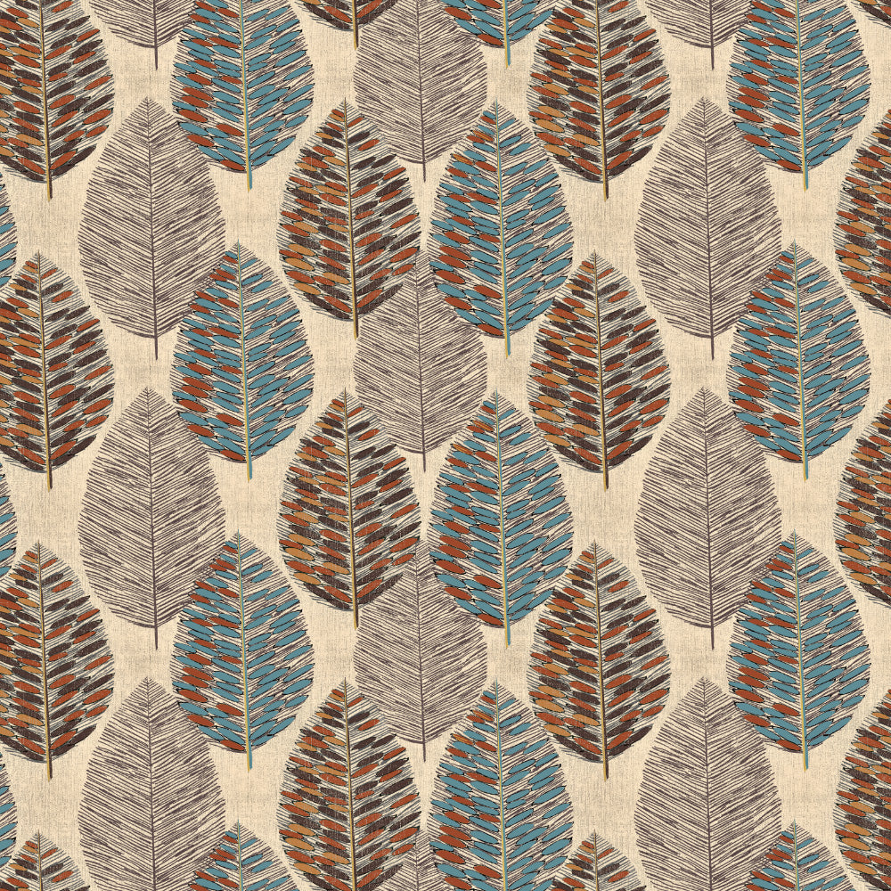 Evergreen Delight Floral Wood Brown Heavy Satin Room Darkening Curtains Set Of 2 - (DS480A)