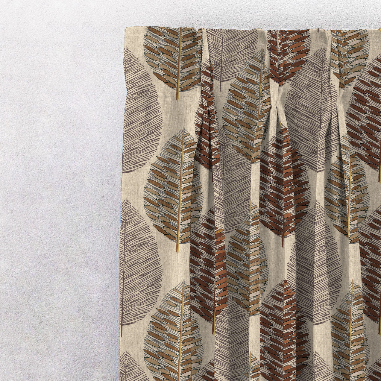 Elegant Floral Print Room Darkening Curtains- Set of 2 -DS 480 C