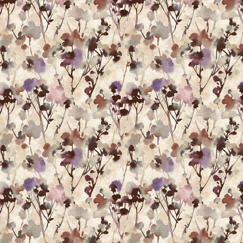 Eternal Leaves Geometric Wine Red Heavy Satin Room Darkening Curtains Set Of 2 - (DS481B)