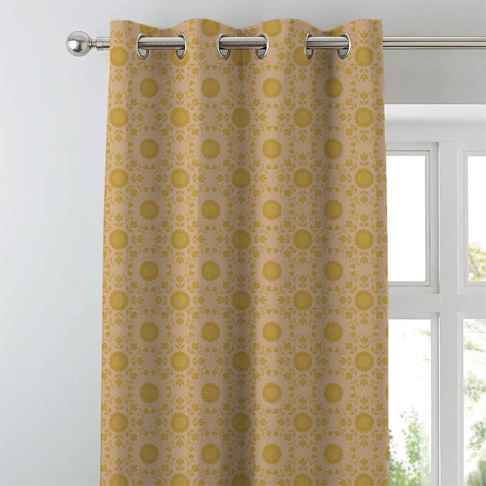Elegent Indie Print Matt Finish Room Darkening Curtain Set of 2 MTDS490A