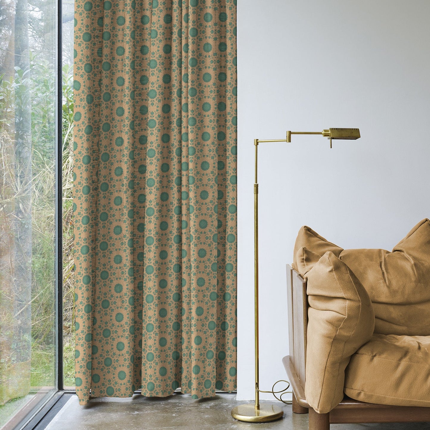Elegent Indie Print Matt Finish Room Darkening Curtain Set of 2 MTDS490C