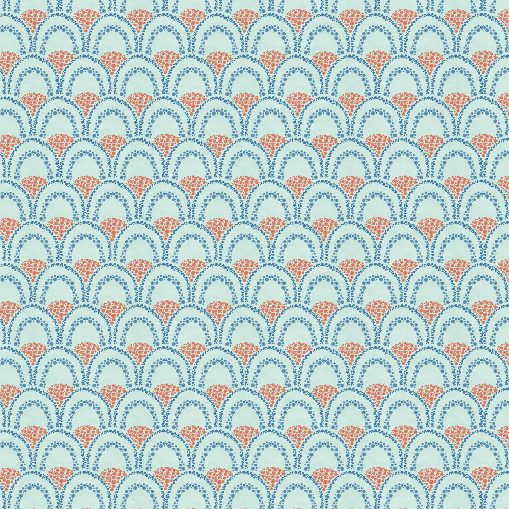 Elegent Geometric Print Matt Finish Room Darkening Curtain Set of 2 MTDS499A