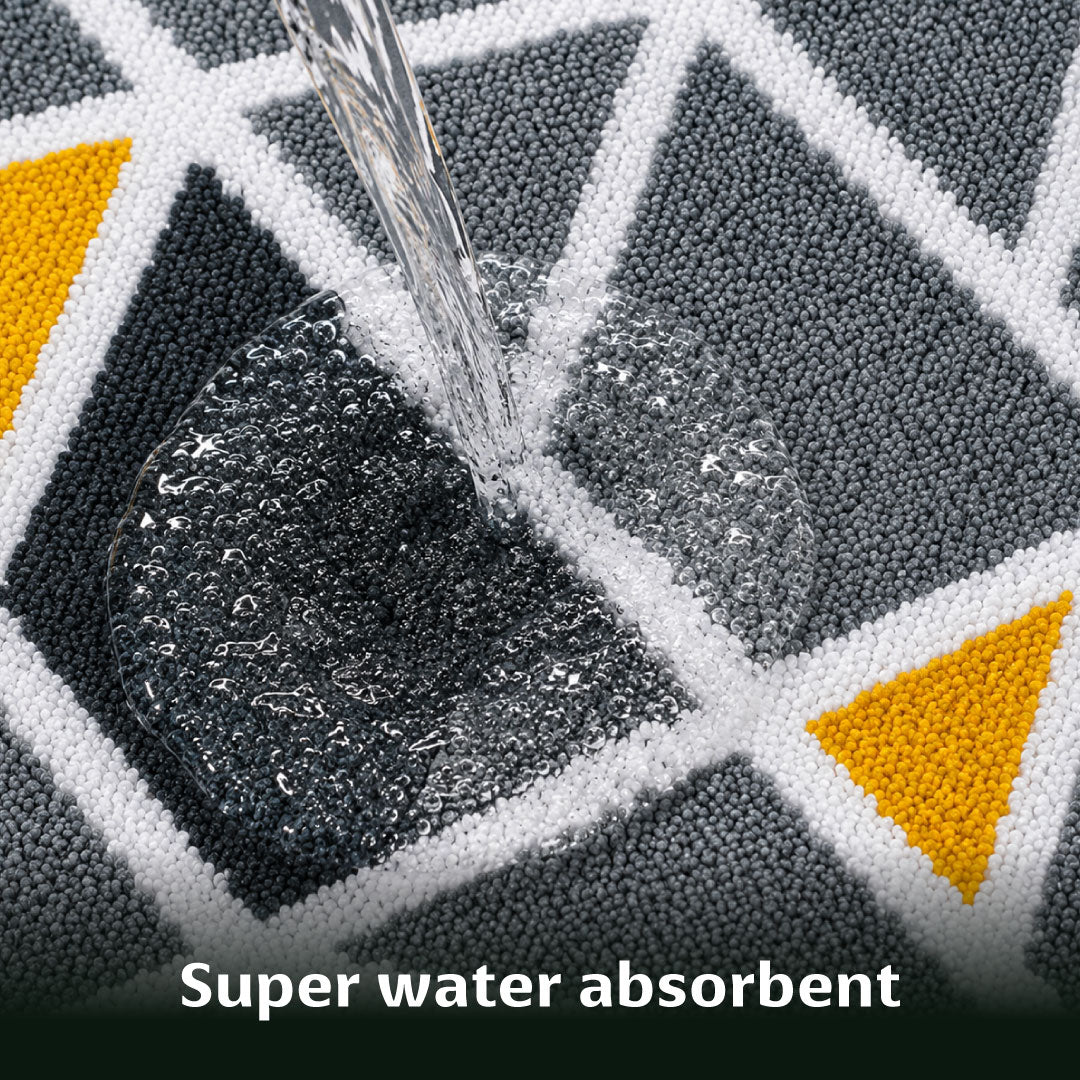 Mosaic Grey Bathroom Mat