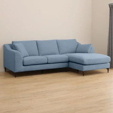Flora 4 Seater L Shape Fabric Sofa For Living Room