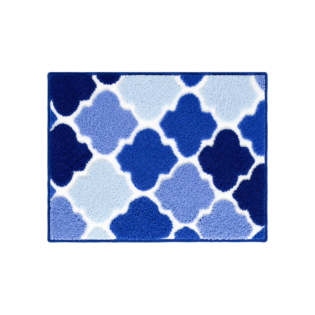 Ellipse Blue Bathroom Mat