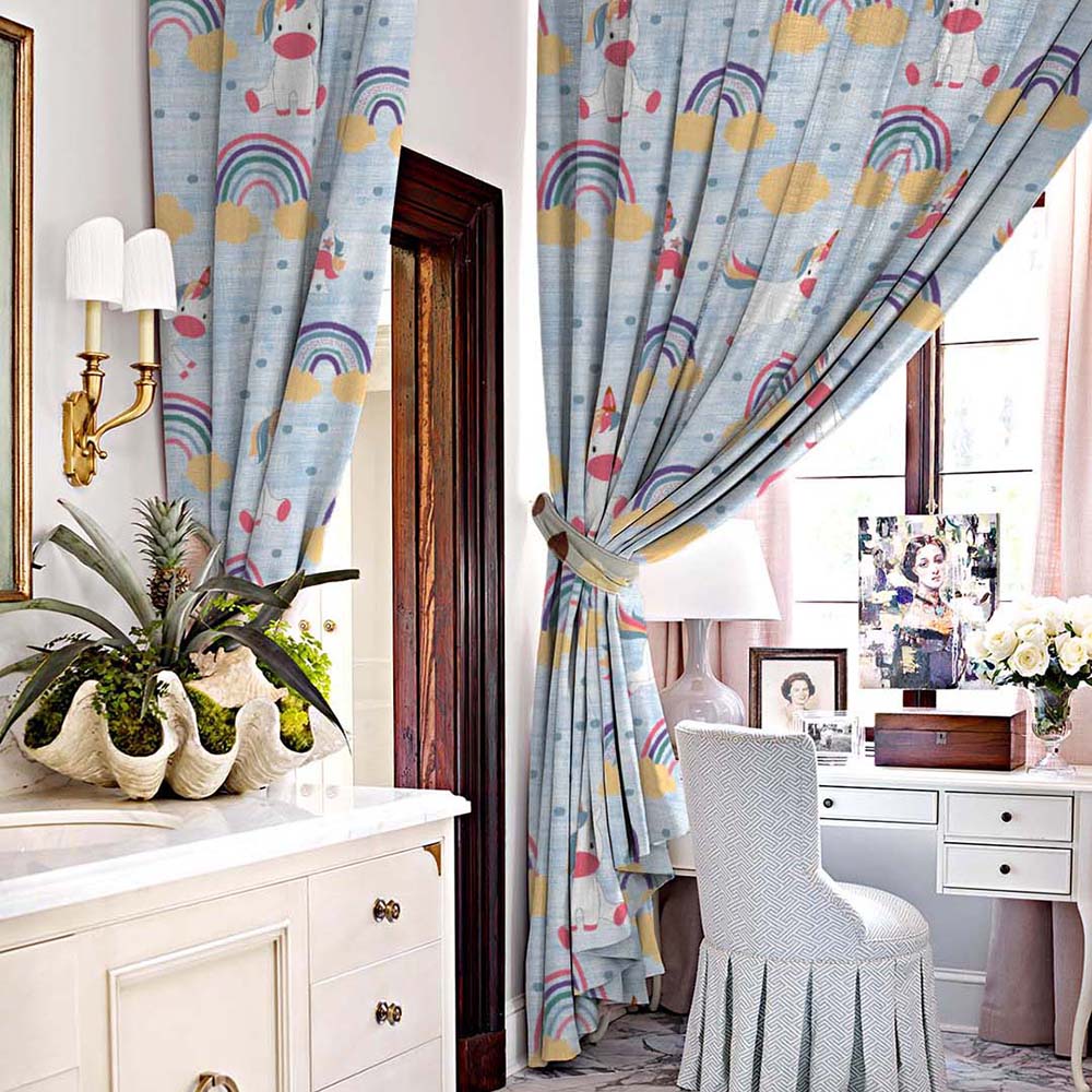 Elegant Kids Print Room Darkening  Curtain - Set of 2 - DS510A