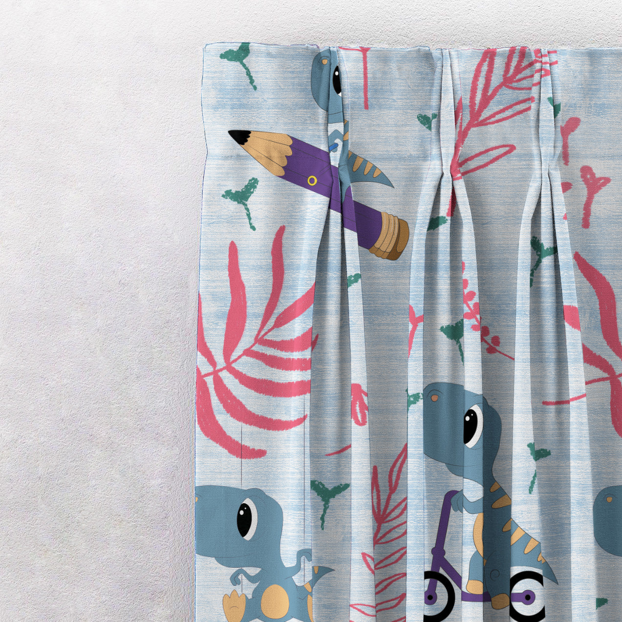 Elegant Kids Print Room Darkening  Curtain - Set of 2 - DS512A