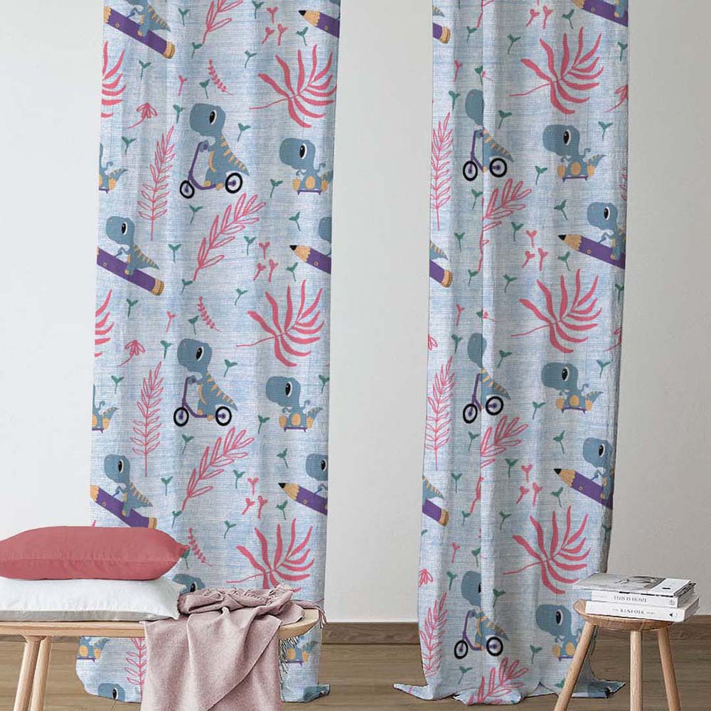 Elegant Kids Print Room Darkening  Curtain - Set of 2 - DS512A