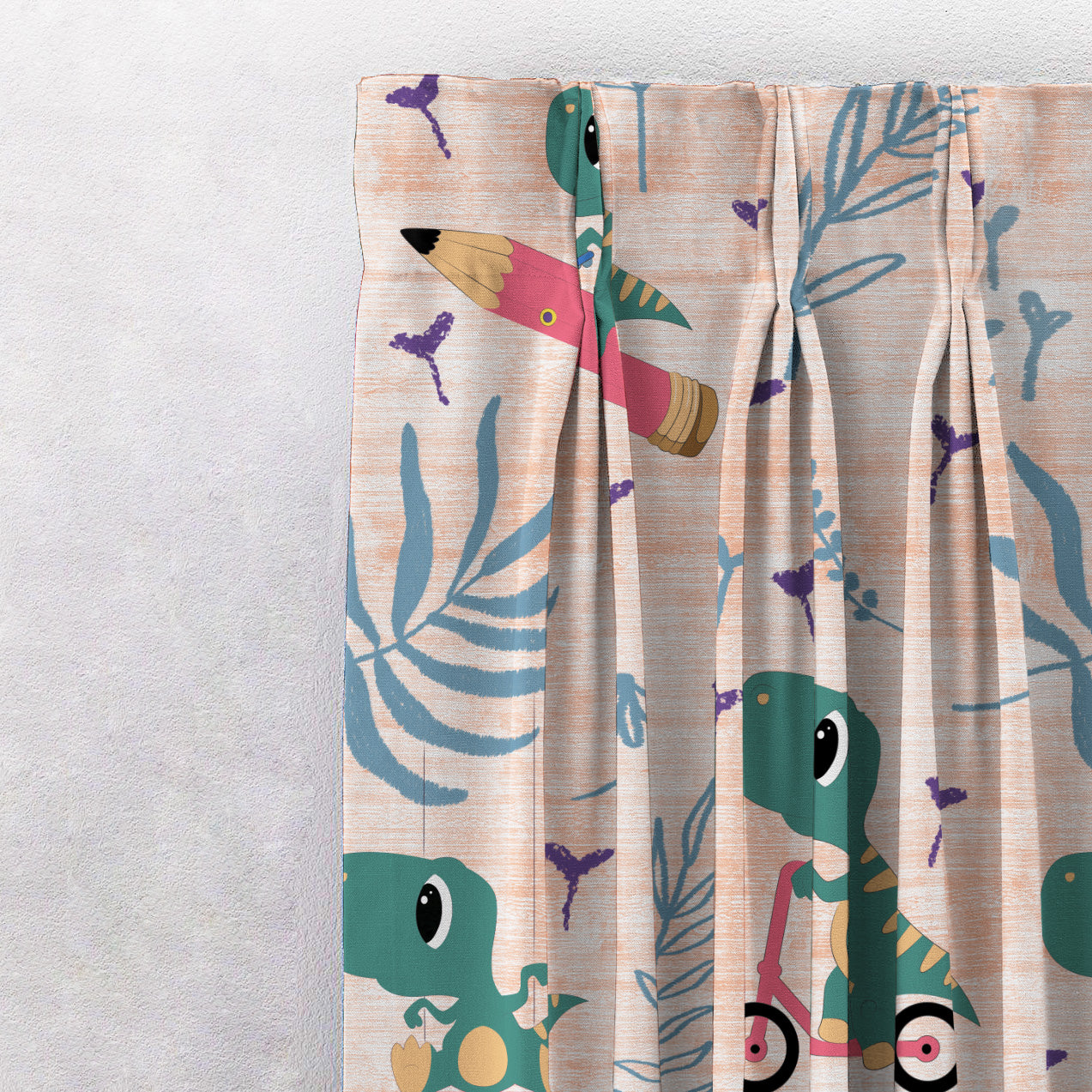 Kids Print Room Darkening Curtains- Set Of 1pc - DS512F