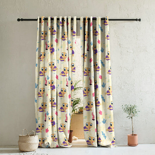 Elegant Kids Print Room Darkening  Curtain - Set of 2 - DS513B