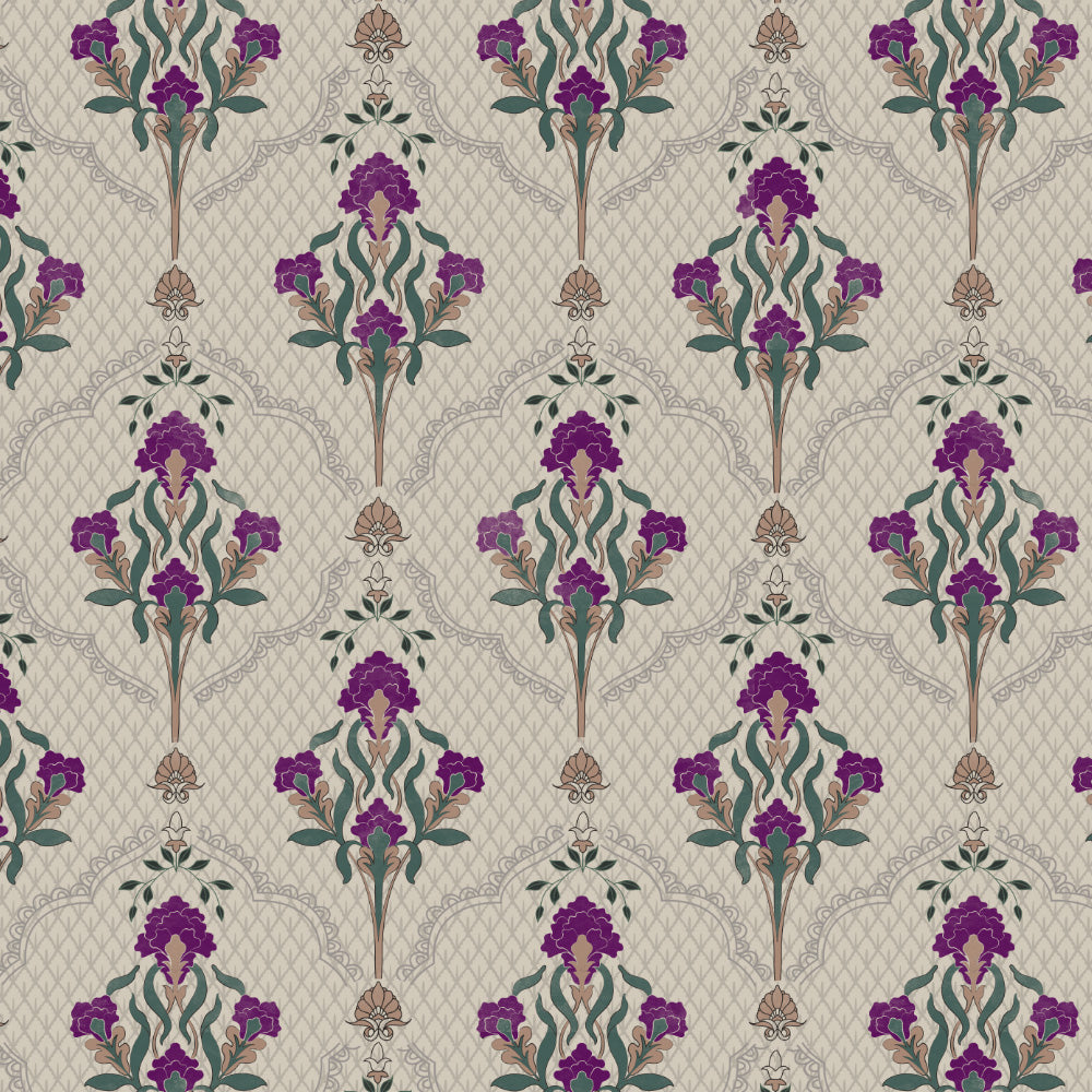 Elegent Indie Print Matt Finish Room Darkening Curtain Set of 2 MTDS515B