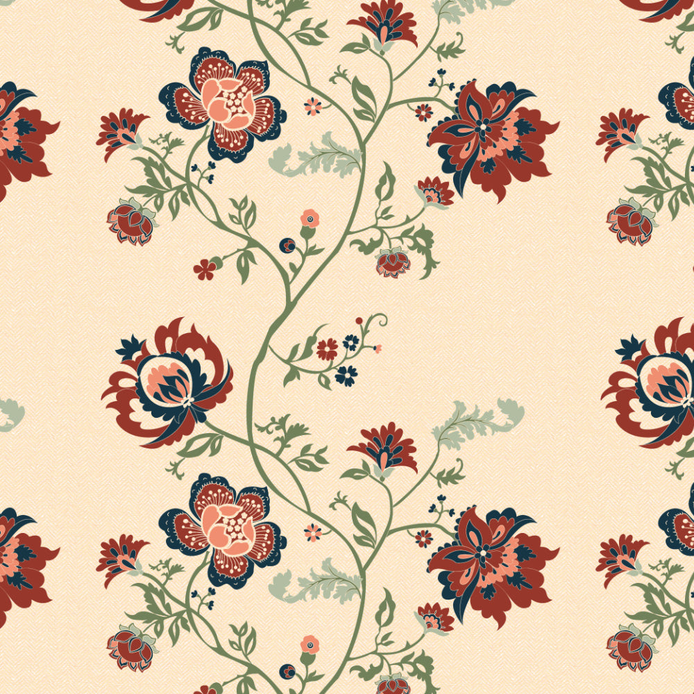 Elegent Indie Print Matt Finish Room Darkening Curtain Set of 2 MTDS516A