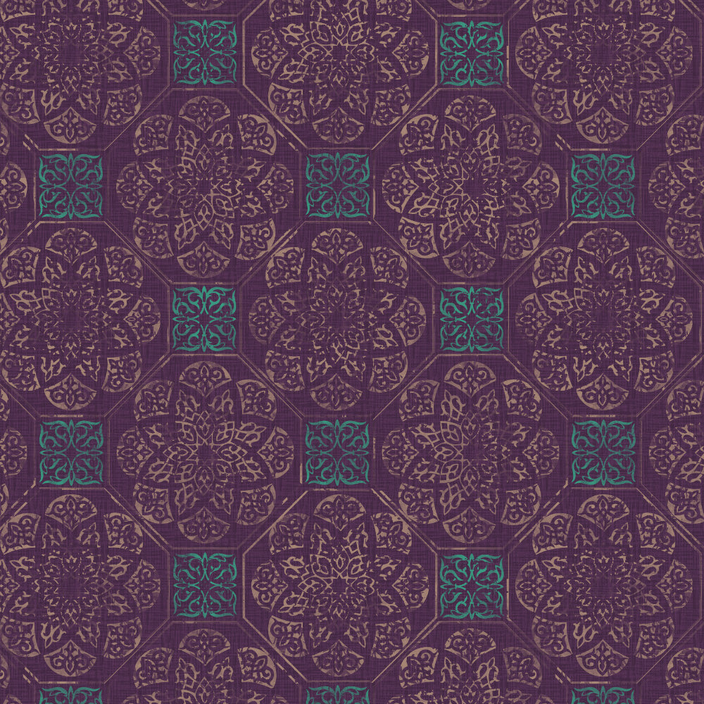 Elegent Indie Print Matt Finish Room Darkening Curtain Set of 2 MTDS518B