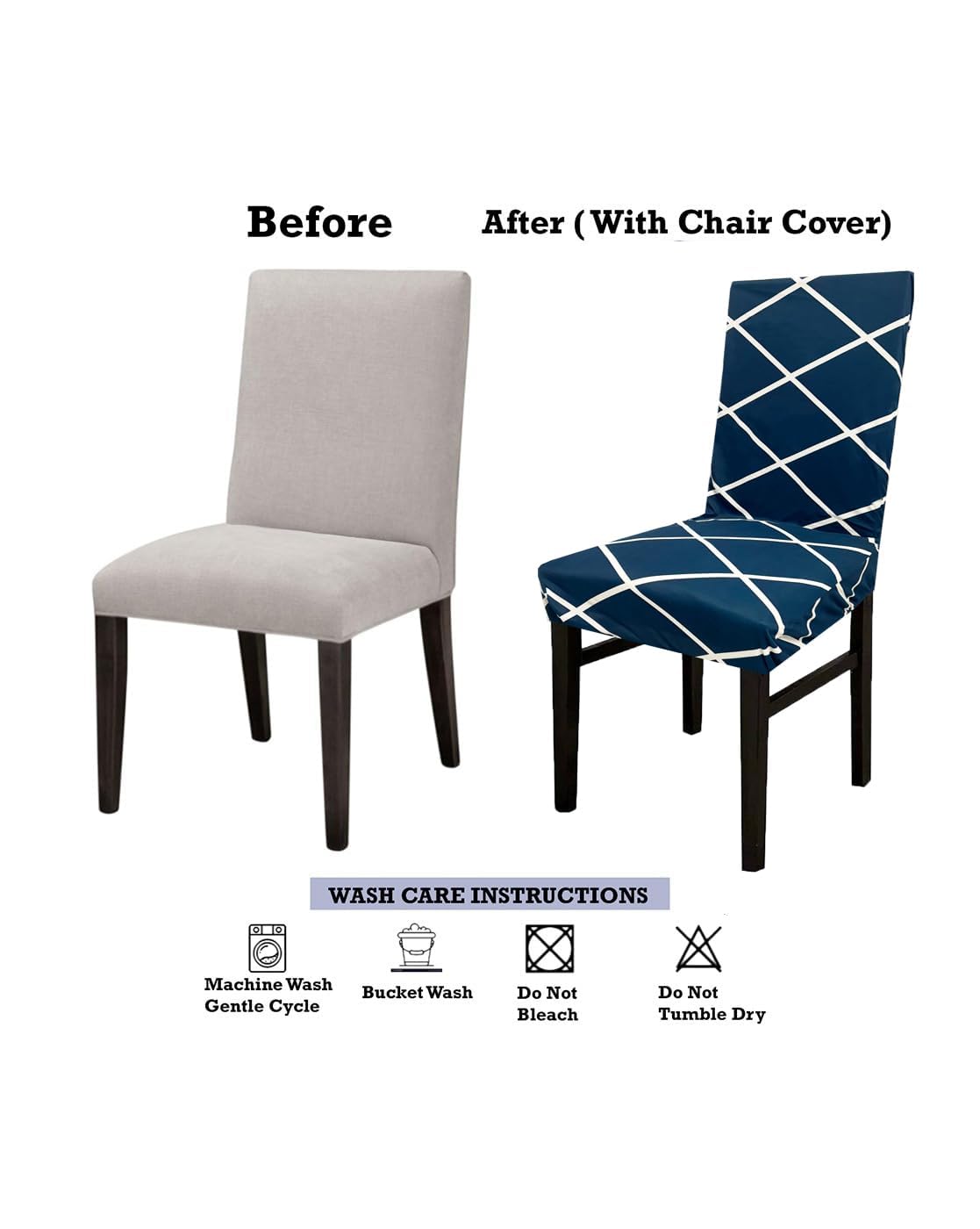 Cross Blue - Luxury Quality Strechable Chair Table Covers