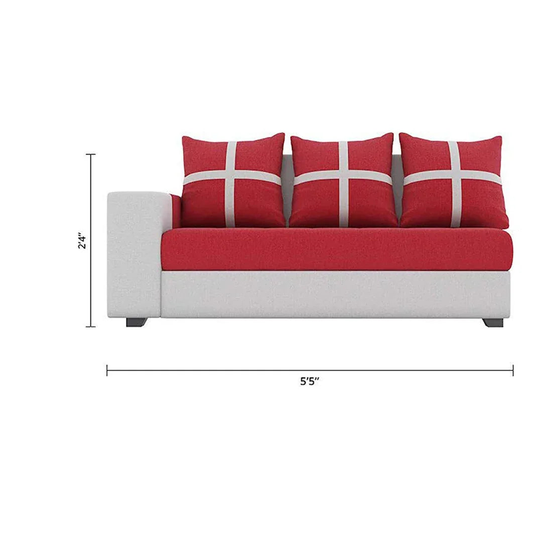 Jamestown L Shape Fabric Sofa Set For Living Room