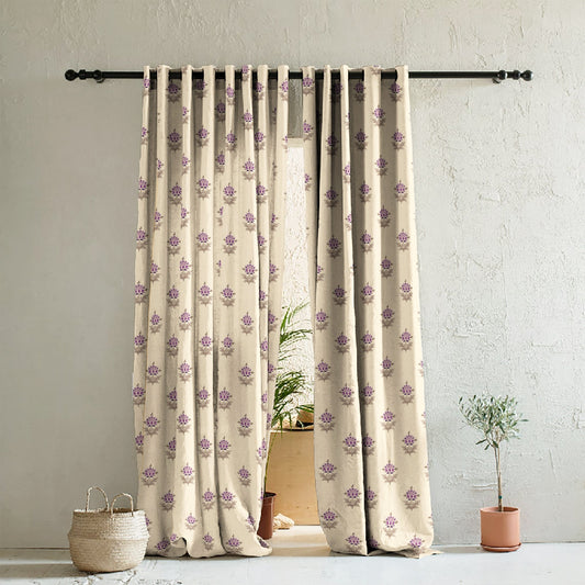 Elegant Ethenic  Print Room Darkening Curtain - Set of 2 - DS521B