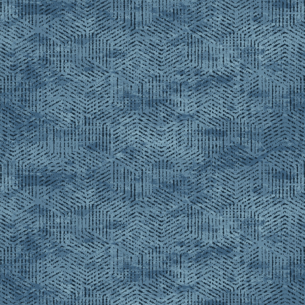 Elegent Geometric Print Matt Finish Room Darkening Curtain Set of 2 MTDS527A