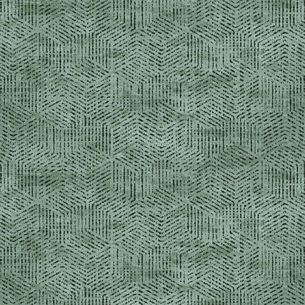 Elegent Geometric Print Matt Finish Room Darkening Curtain Set of 2 MTDS527C