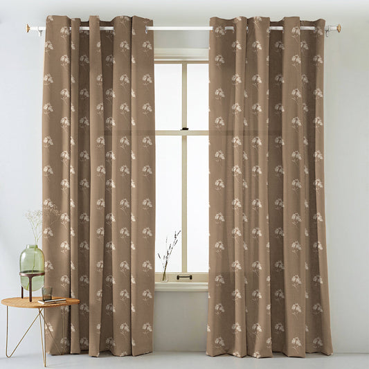 Digital Boho Printed Twill Textured Room Darkening Curtains Set Of 2 - DS534A