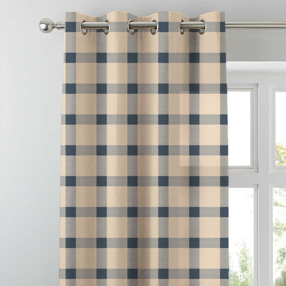 Digital Boho Printed Twill Textured Room Darkening Curtains Set Of 2 - DS535F