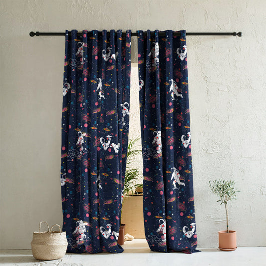 Elegant Kids Print Room Darkening  Curtain - Set of 2 - DS538A