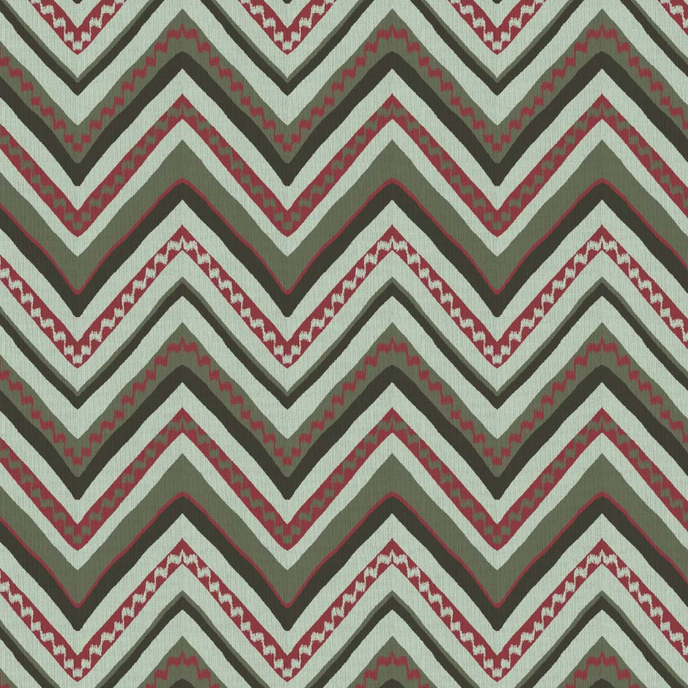 Chevron Harmony Geometric Seafoam Green Velvet Room Darkening Curtains Set Of 1pc - (DS548A)