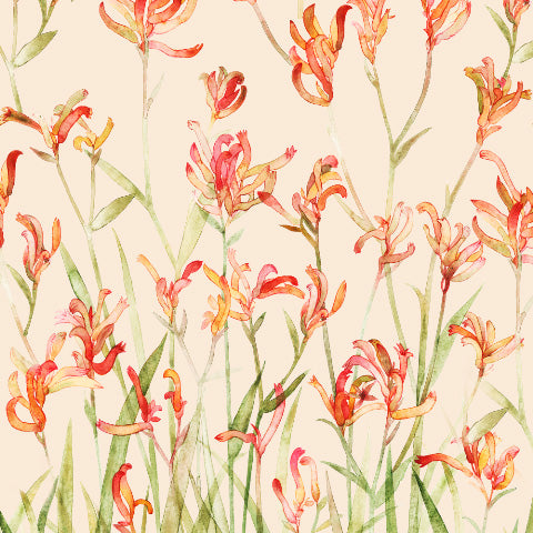 Petal Whispers Floral Tangerine Orange Matte Finish Room Darkening Curtains Set Of 2 - (DS555)
