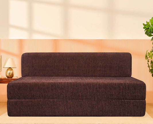 Molfino Sofa Bed, Brown | 5 x 6, Three Seater