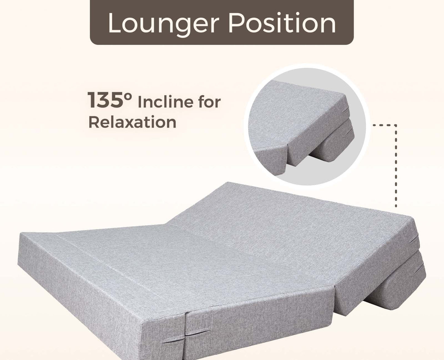 Jute Sofa Bed, Silver | 5 x 6, Three Seater | 3 ThreadBare Cushions