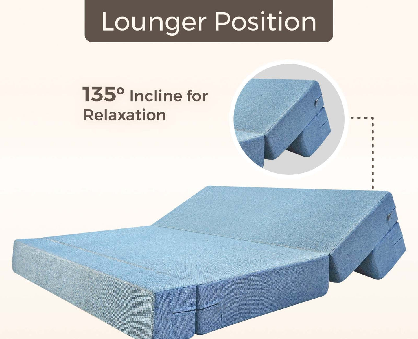 Jute Sofa Bed, Aqua Blue | 5 x 6, Three Seater