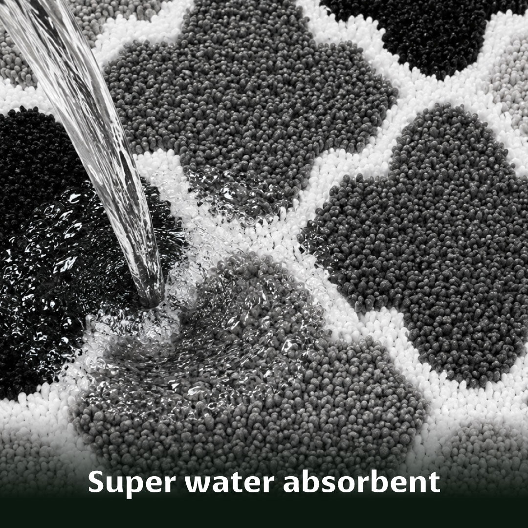 Ellipse Grey Bathroom Mat
