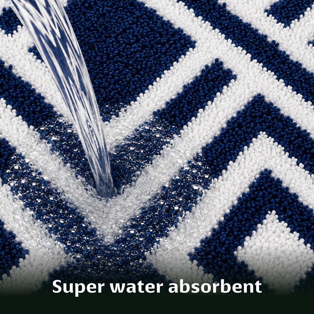 ED Blue Bathroom Mat