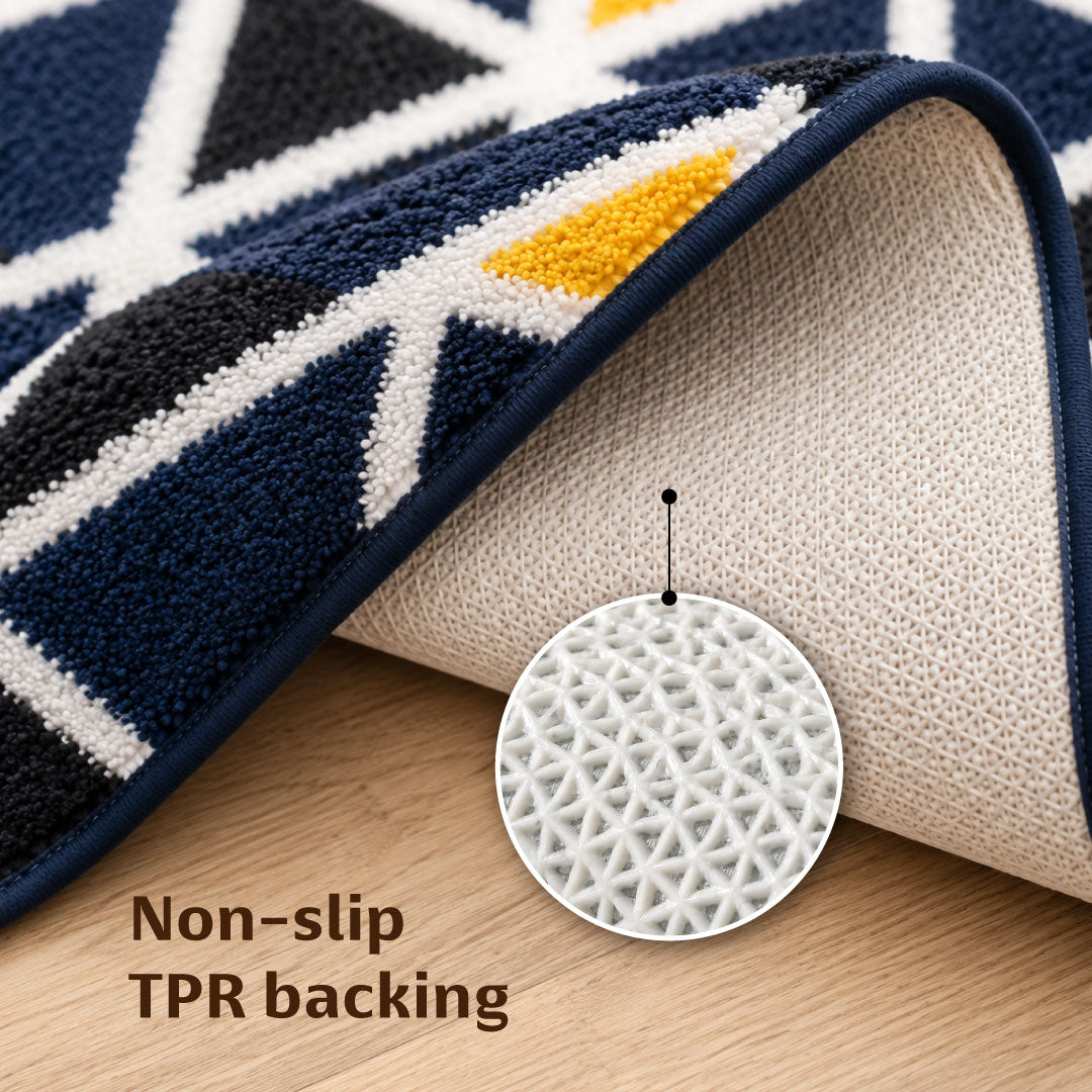 Mosaic Blue Bathroom Mat