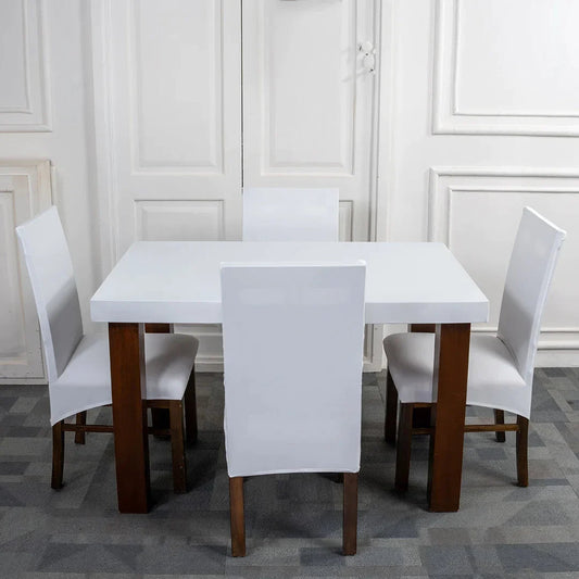 White Chair Table Covers - Dustproof, Stain-Free, Machine Washable & Water Resistant