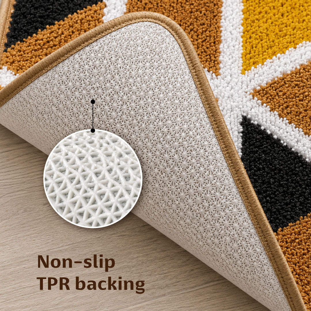 Mosaic Beige Bathroom Mat