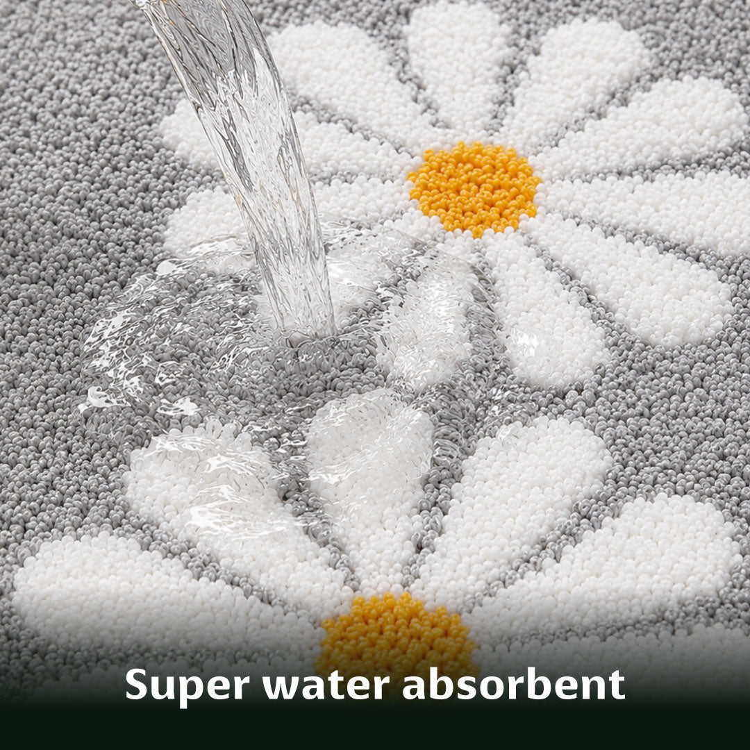 Blossom Grey Bathroom Mat