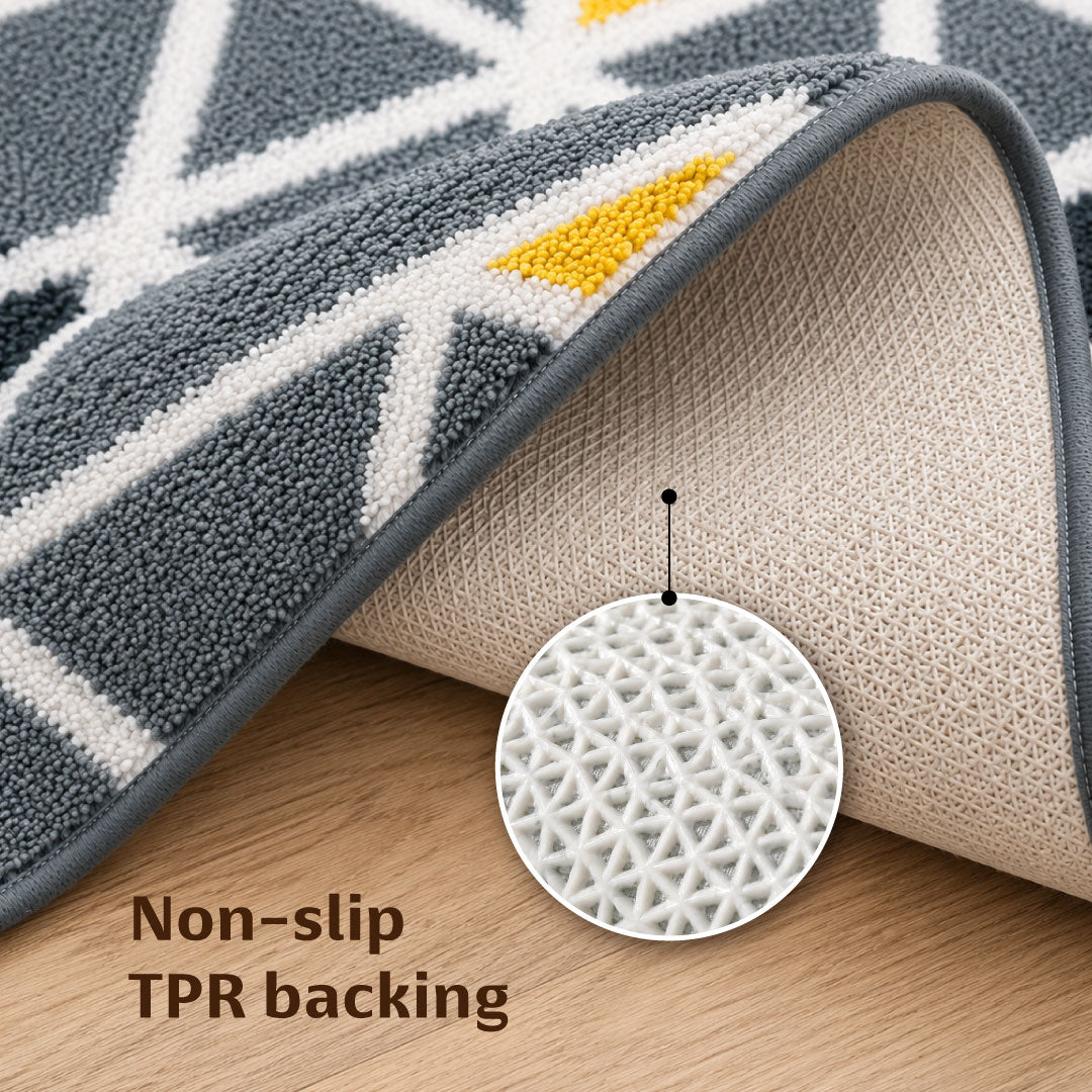 Mosaic Grey Bathroom Mat