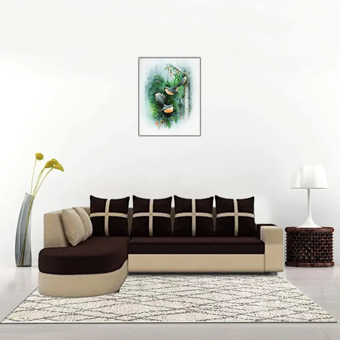Dalton L Shape Fabric Sofa for Living Room